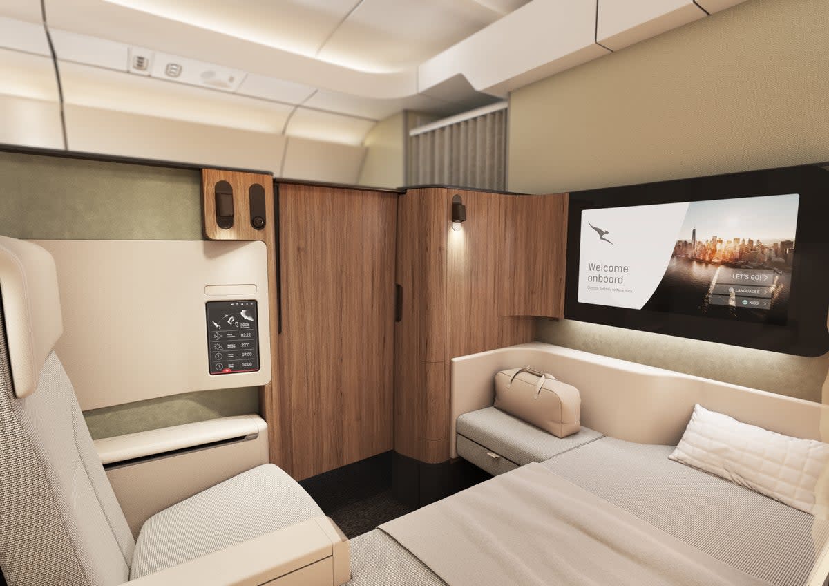 Home from home: the First Suite on the A350, according to Qantas (Qantas)