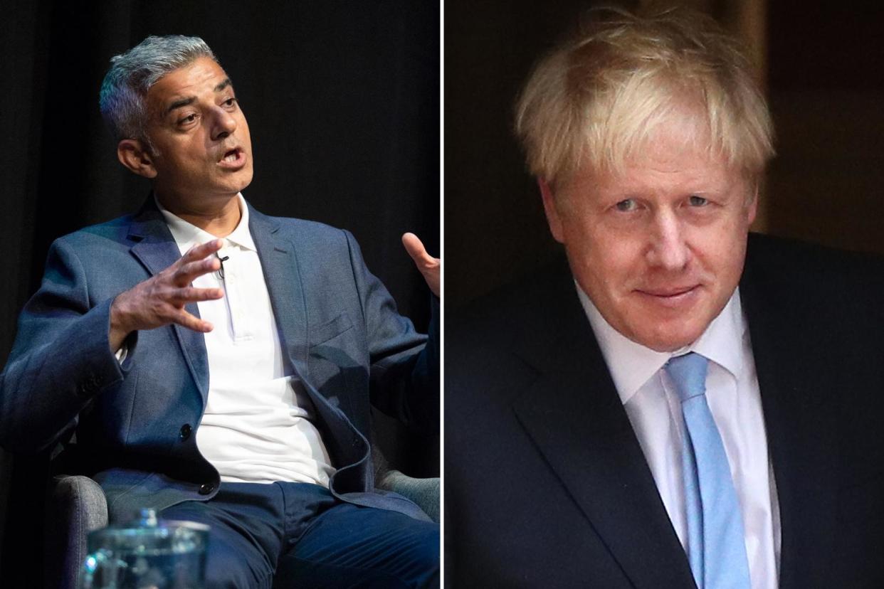<p>London Mayor Sadiq Khan has been blamed by Boris Johnson</p> (PA)