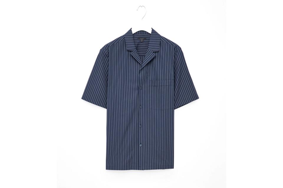 COS pinstriped short-sleeve shirt