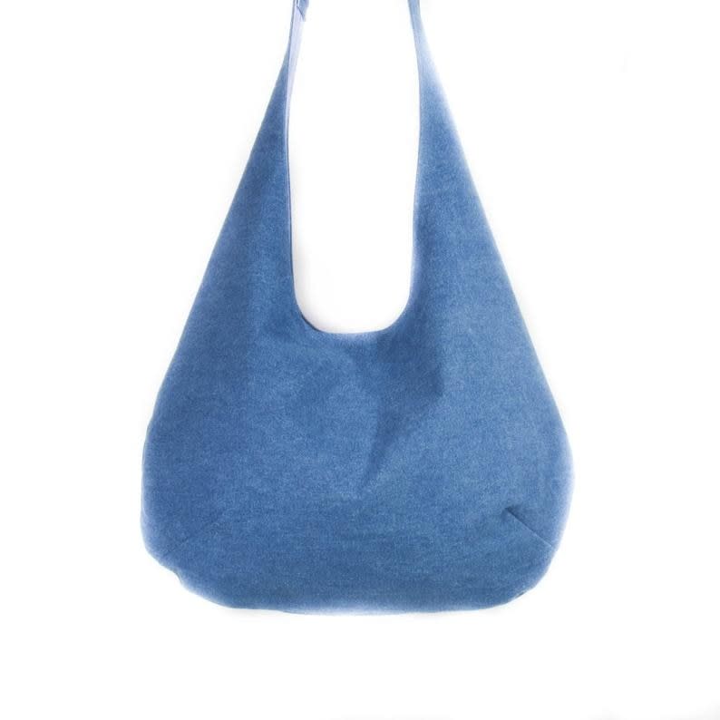 Denim Hobo Bag Purse