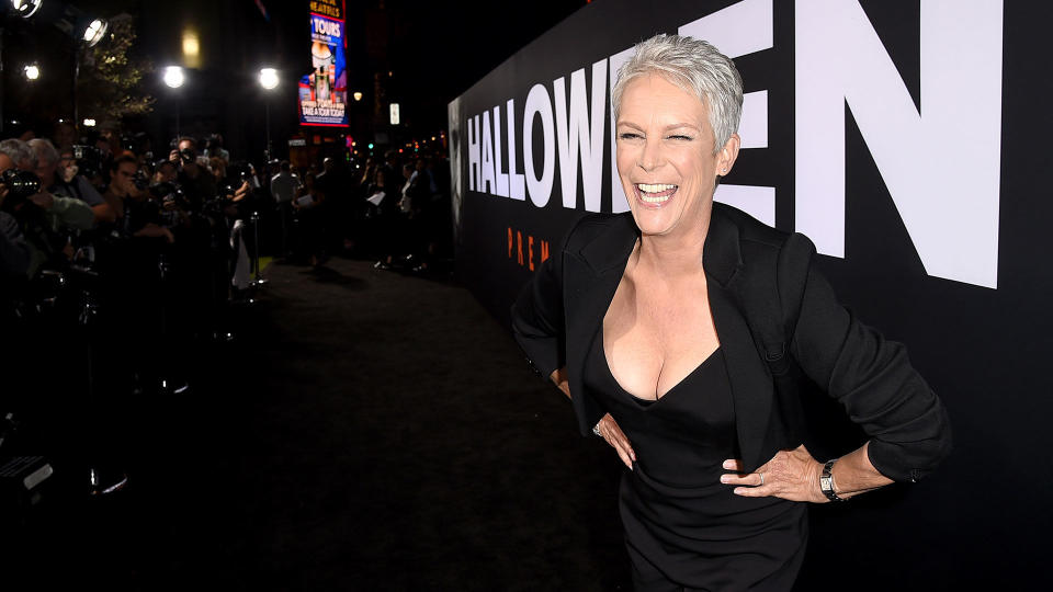Jamie Lee Curtis stars in "Halloween," the biggest movie opening with a female lead over 55.