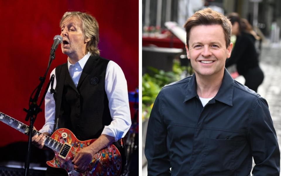 The good: Paul McCartney and Declan Donnelly have both mastered the art of covering greys naturally