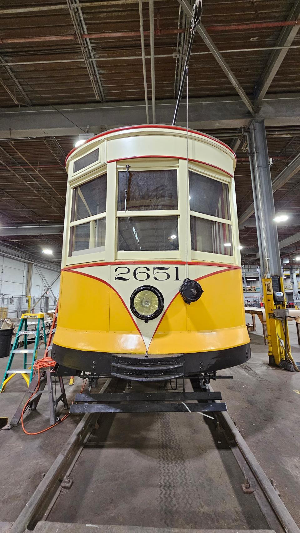 Public Service's trolley car, No. 2651, was in a sad state of repair when it came into the hands of the Liberty Historic Railway, Inc. nonprofit in 2001. Over two decades, it has slowly received a roughly $350,000 makeover in preparation for a next chapter.