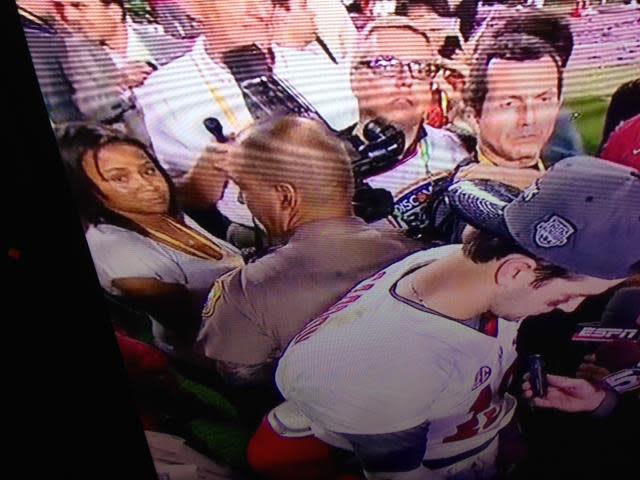 Caught on camera following the 2013 BCS National Championship.