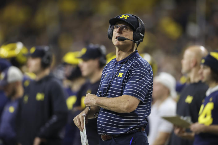 Jim Harbaugh will be a new meme after 'Ref Cam.' Twitter reacts.