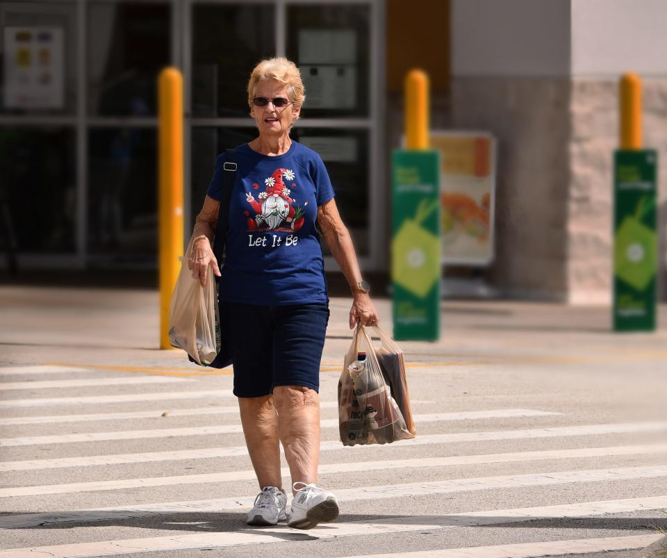 Jackie Shelor of Palm Bay struggles to make it on her limited income and depends on food banks to help stretch her food budget.