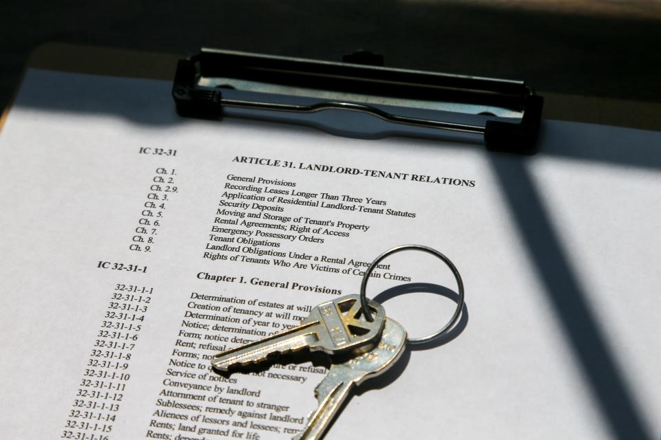 Indiana code 32-31 lays out the law of landlord-tenant relations.