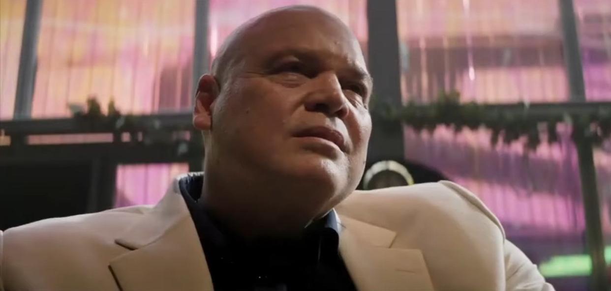 Wilson Fisk sitting at a desk in "Hawkeye"