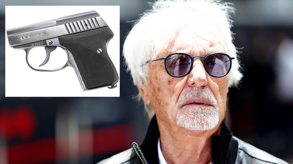 Bernie Ecclestone was arrested in Brazil after police found a gun (like the model pictured) in his luggage. Pic: Google images/Getty