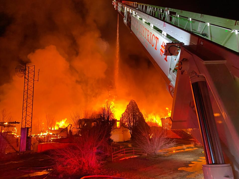 San Juan County Fire & Rescue assisted the Navajo Nation Fire Department in responding to a fire on Dec. 6 at the old Bureau of Indian Affairs hospital in Shiprock.