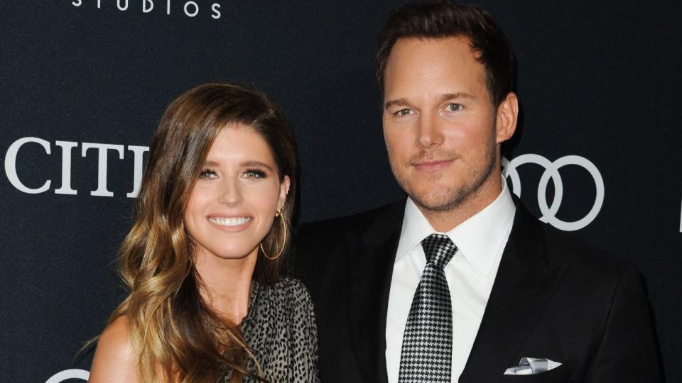 Chris Pratt y Katherine Schwarzenegger en la terminal de llegadas de AVENGERS: ENDGAME Premiere, Los Angeles Convention Center, Los Ángeles, California, 22 de abril de 2019. 