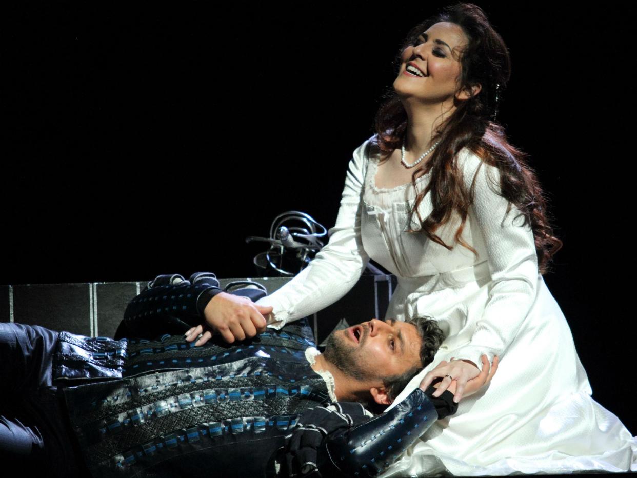 Jonas Kaufman as Otello and Maria Agresta as Desdemona in 'Otello' at the Royal Opera House: ROH/Catherine Ashmore