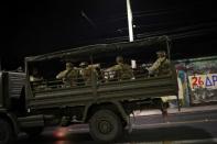 Soldiers patrol the streets of Santiago, in the midst of the outbreak of the coronavirus disease (COVID-19)