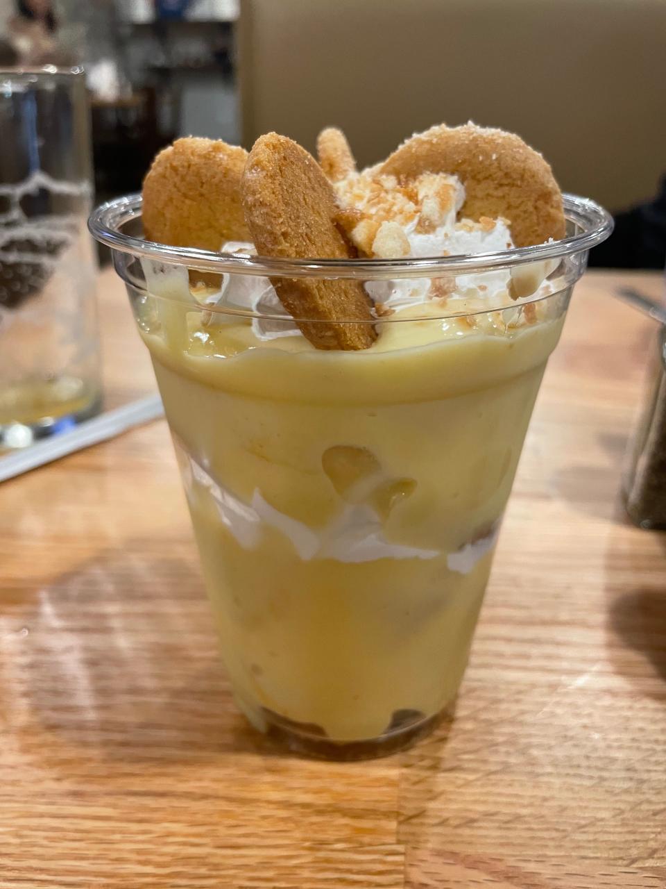 Banana pudding is one of the dessert options at Trotter’s Whole Hog BBQ in Sevierville.