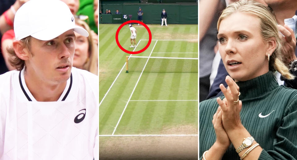 Alex de Minaur and Katie Boulter at Wimbledon.