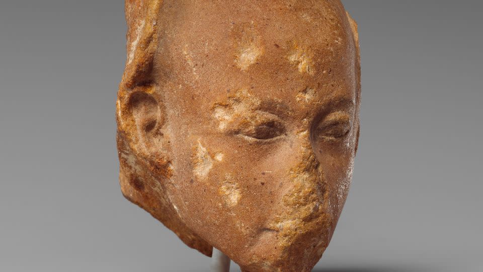 The head of an Ancient Egyptian princess from a group statue dating from the Amarna Period circa. 1352 to 1336 B.C. - The Metropolitan Museum of Art