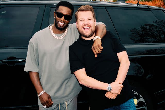 Terence Patrick/CBS Diddy and James Corden