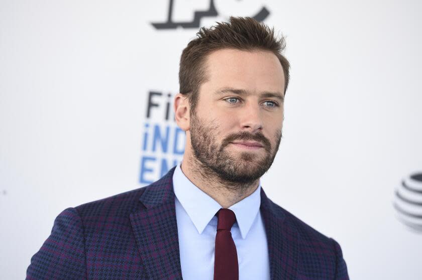 Actor Armie Hammer in a suit