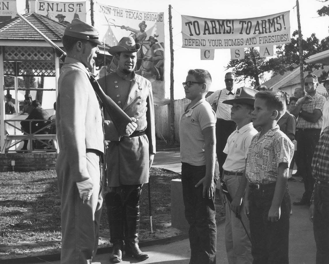 Early 1960s: Children getting inducted into the Confederacy at Six Flags Over Texas.