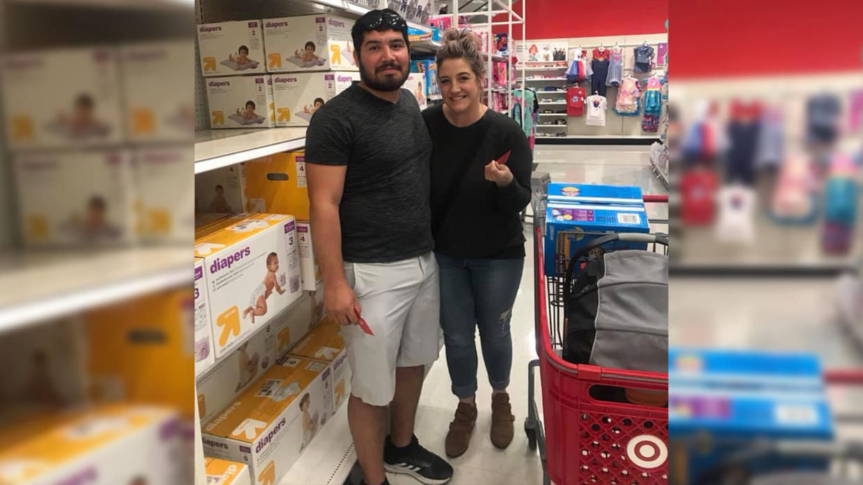 Manuel Franco, the $768 Powerball jackpot winner, surprised a stranger with a Target gift card on Mother's Day. (Credit: Facebook/Nicole Domitro)