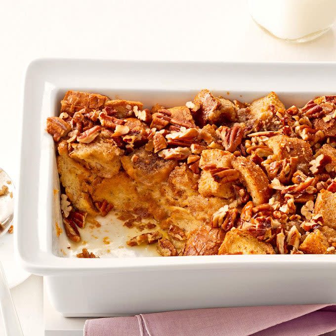 Breakfast Praline Bread Pudding