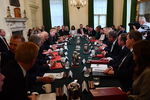 Johnson's first cabinet meeting after his reshuffle (Photo: WPA Pool via Getty Images)