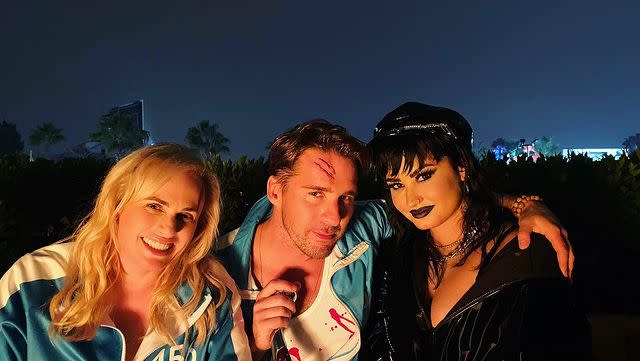 Rebel Wilson, Hugh Sheridan and Demi Lovato dressed up for Halloween in 2021. Photo: Instagram/rebelwilson.