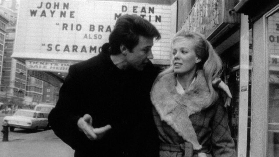 Harvey Keitel and Zina Bethune leave a theater in Who's That Knocking at My Door.