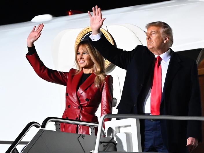 Image of former President Donald Trump and former First Lady Melania Trump