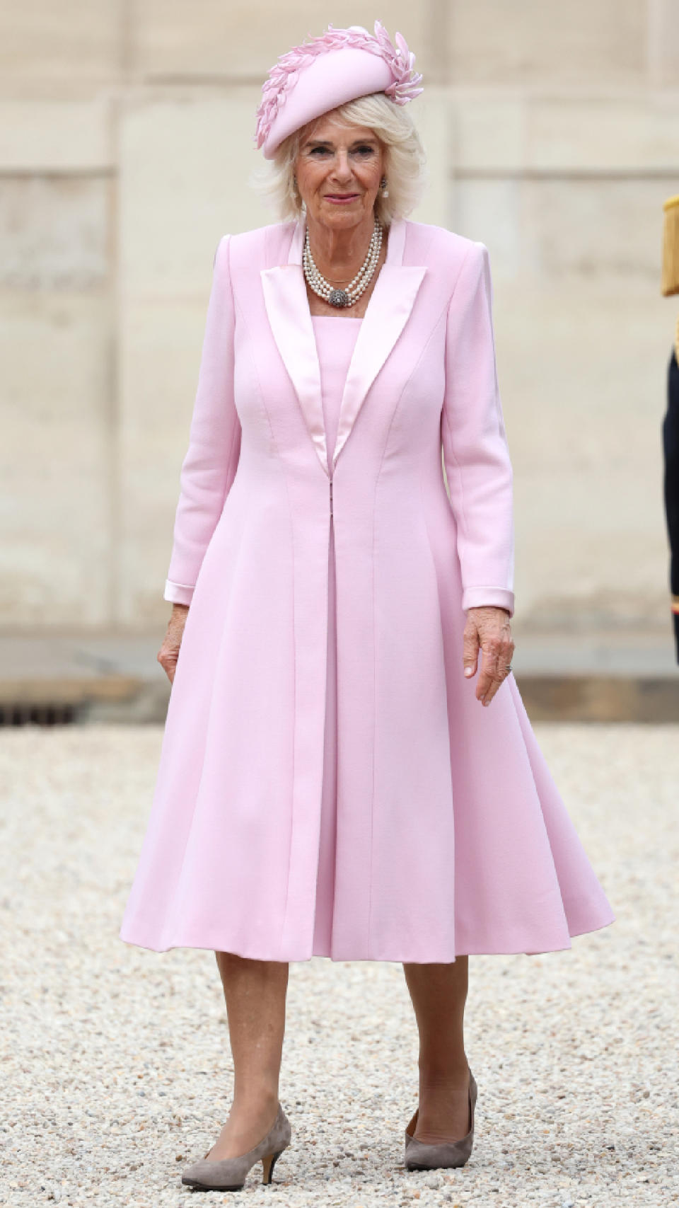 The pastel pink dress