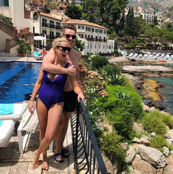 <p>The family have been staying at the Belmond Villa Sant’Andrea. Source: Instagram/roxyjacenko </p>