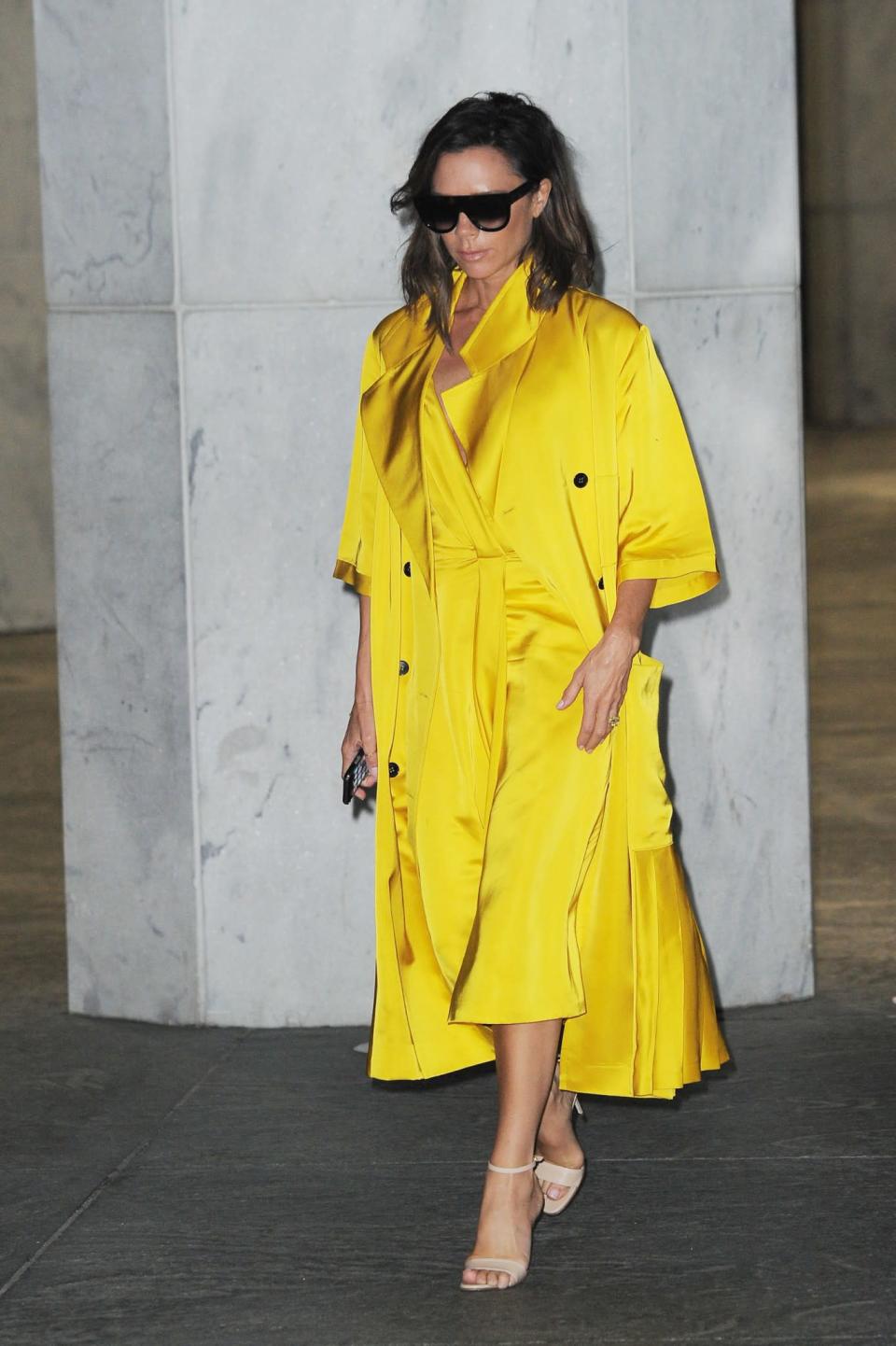 <p>Arguably one of VB’s best looks of all time, this canary yellow look hit every headline. <em>[Photo: Getty]</em> </p>