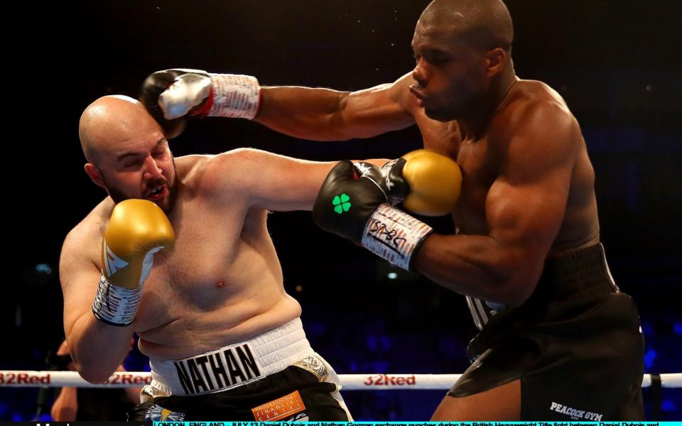 Daniel Dubois claims vacant British heavyweight title with fifth round knockout of Nathan Gorman  - Getty Images Europe