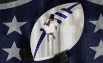 <p>Gladys Knight sings the national anthem before the NFL Super Bowl 53 football game between the Los Angeles Rams and the New England Patriots Sunday, Feb. 3, 2019, in Atlanta. (AP Photo/Morry Gash) </p>
