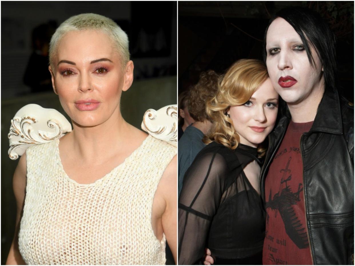 Marilyn Manson Evan Rachel Wood Rose McGowan