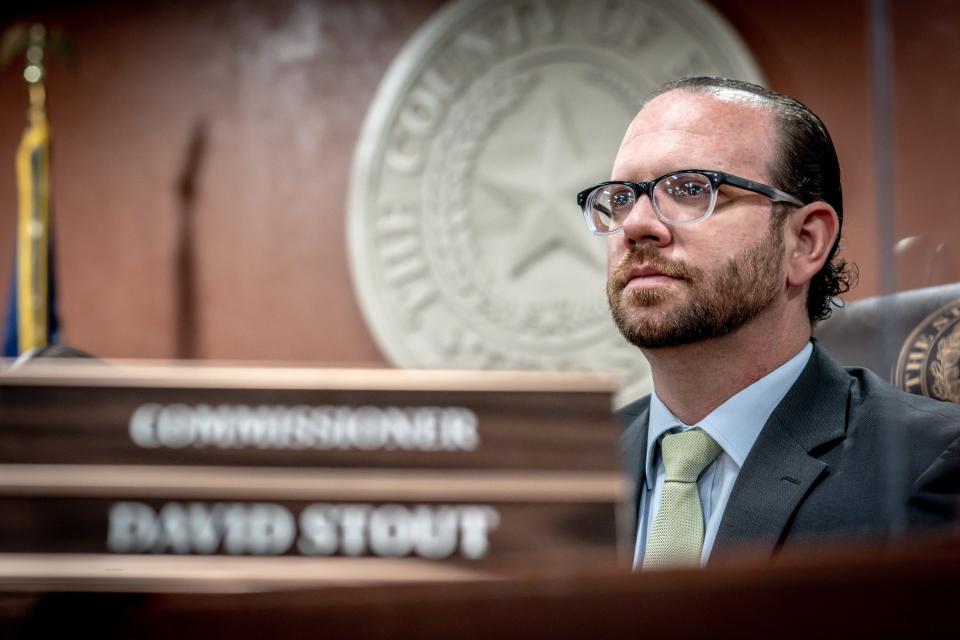 District 2 El Paso County Commissioner David Stout poses for a portrait in the Commissioners Court chamber.