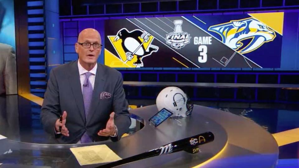 Scott Van Pelt hosts SportsCenter at Midnight ahead of the Stanley Cup Finals Game 3 in June 2017. (Oath/go90)