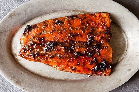 ginger-soy glazed salmon