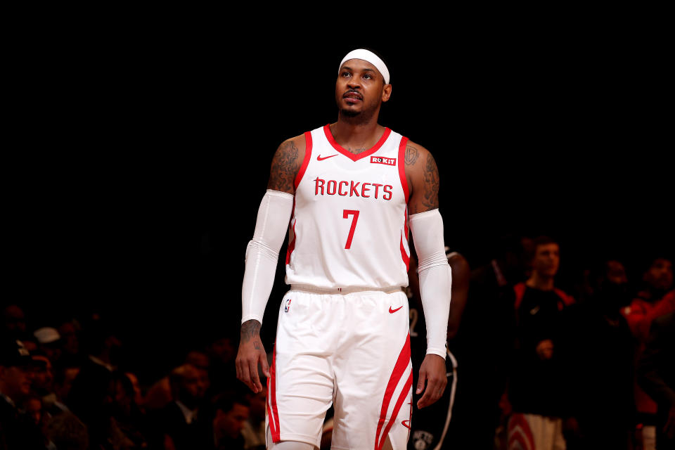 Tracy McGrady said on Tuesday that he thinks Carmelo Anthony should simply retire instead of trying to find another team to play for this season. (Nathaniel S. Butler/NBAE via Getty Images)