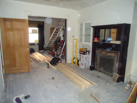 Inside of a home in Manchester neighborhood in Pittsburgh's historic Northside under renovation is seen in this 2011 photo in Pittsburgh, Pennsylvania, U.S., in this photo released on September 11, 2018. Courtesy Kris Bennett/Handout via REUTERS