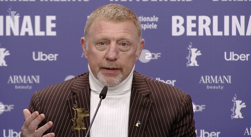 Boris Becker at the Berlinale press conference, Sunday, February 19, 2023.