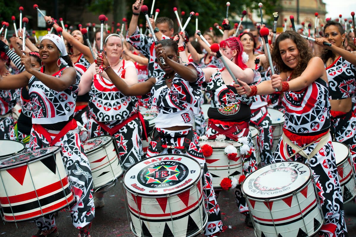 Steel pan bands take centre stage on Saturday (Getty Images)