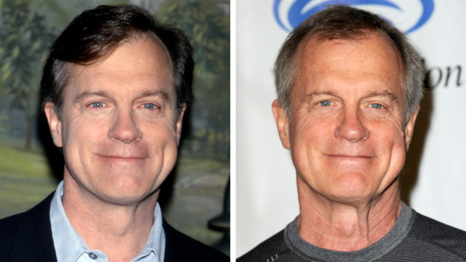 Stephen Collins in 2001 and 2014