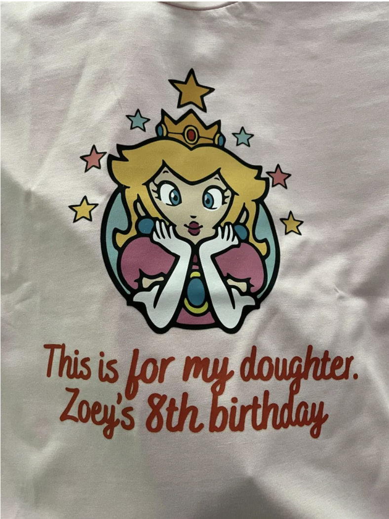 "This is for my daughter. Zoey's 8th birthday"