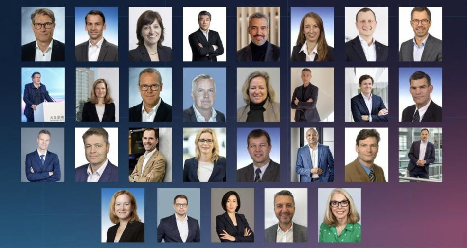 Auserwählte mit Ambitionen: Diese 29 Führungskräfte verstärken bei VW jetzt den handverlesenen Top-Management-Kreis. - Copyright:  VW/ Gunnar Kilian/ Screenshot / LinkedIn