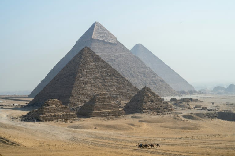 A river once ran alongside many of Egypt's pyramids, which helped to move the massive materials that built the famous monuments, scientists say (Jewel SAMAD)