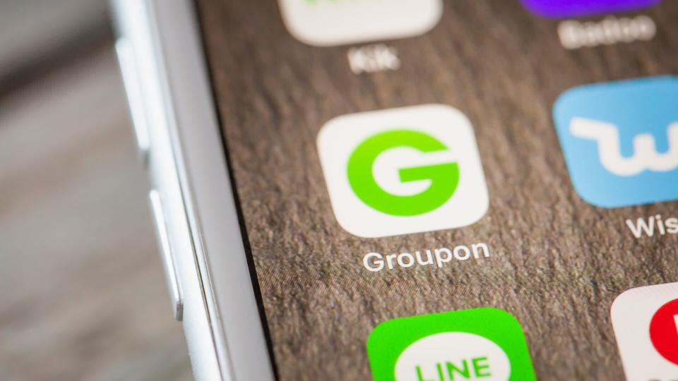 Groupon app on smartphone