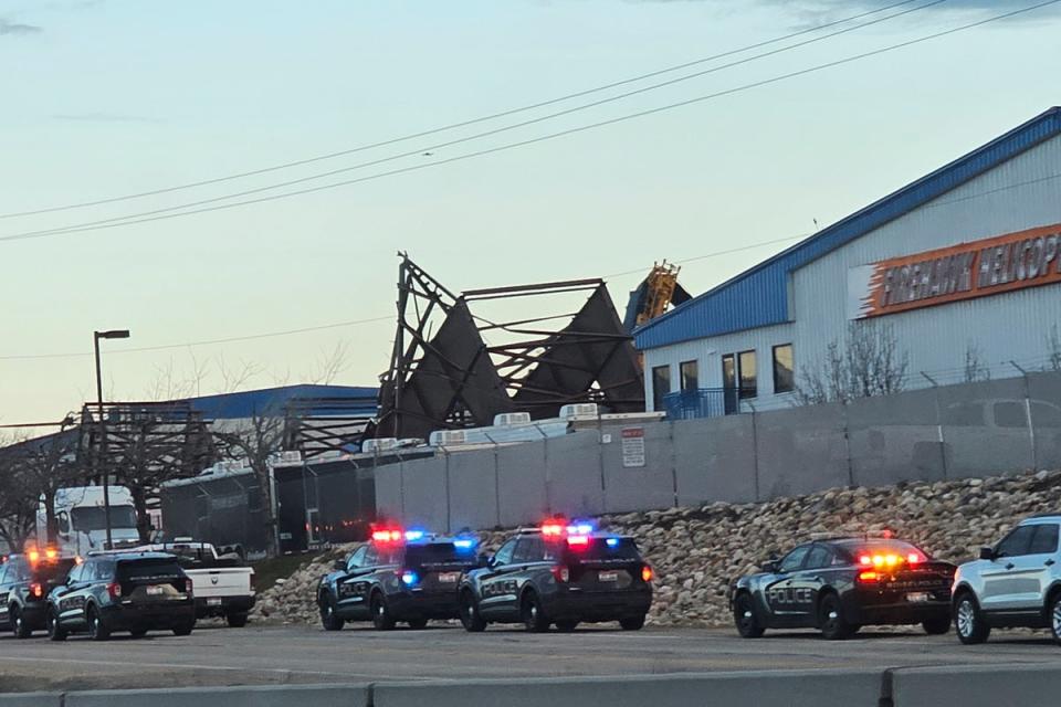 The collapse happened next to the Jackson Jet Center (Terra Furman via AP)