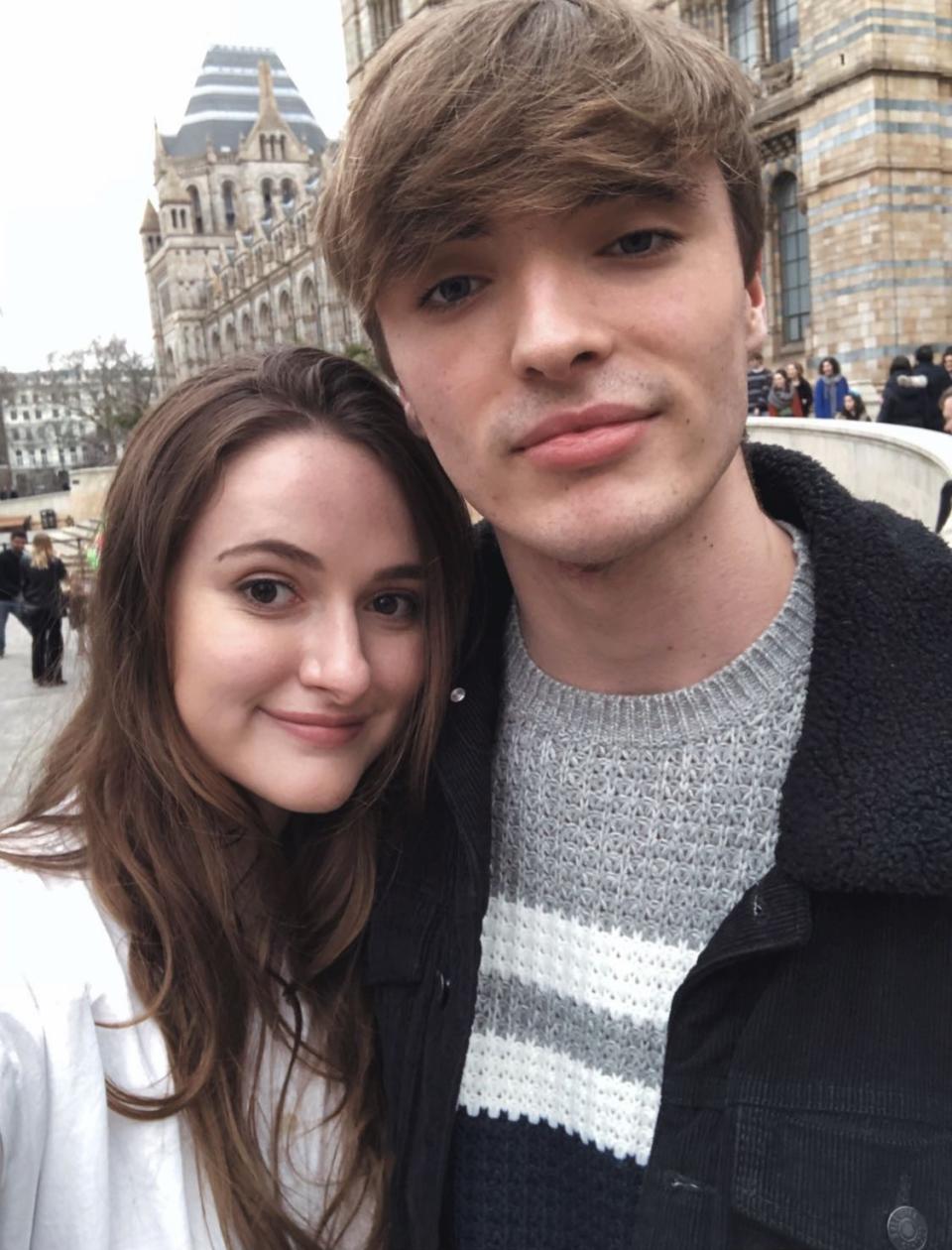 Joe Doyle with his girlfriend, two months before his cancer diagnosis. (The Robin Cancer Trust)