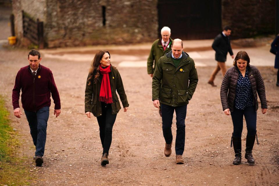 The Duke and Duchess of Cambridge at Pant Farm near Abergavenny